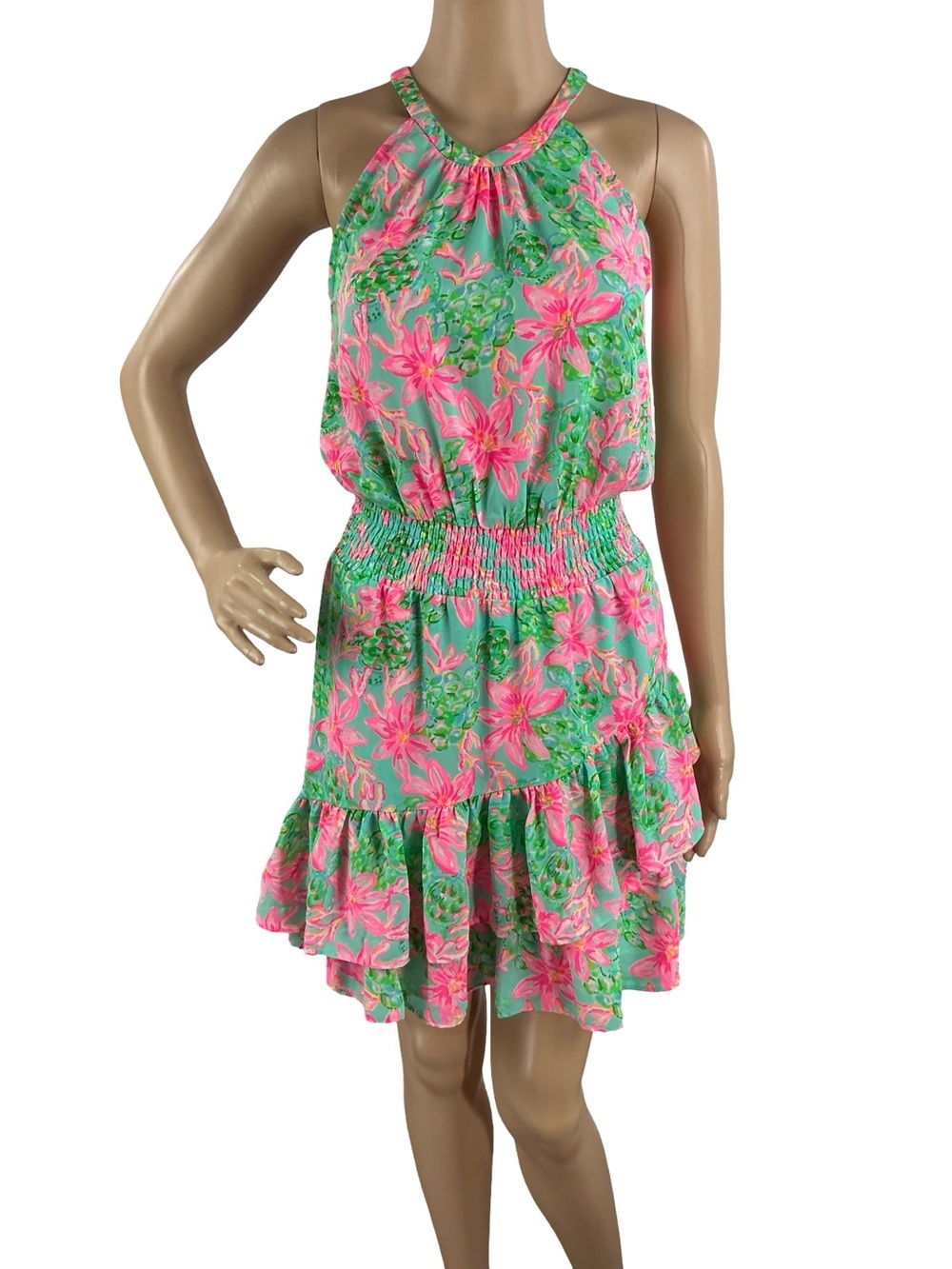 Lilly Pulitzer Pamelyn Dress Surf Blue So Shellegant Resort Size 00